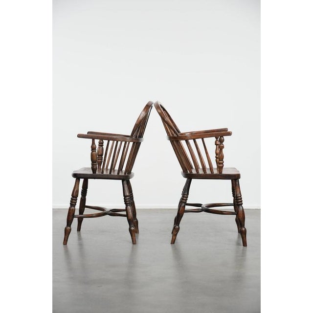English Windsor Armchairs, Set of 8 For Sale - Image 5 of 17