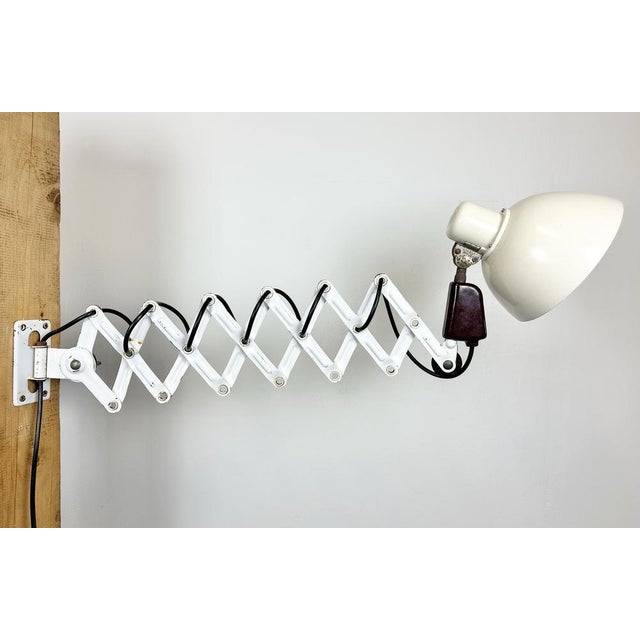 Industrial East German Scissor Lamp from Veb Zweckluchtbau Dresden, 1950s For Sale - Image 10 of 16