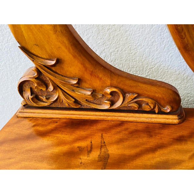 Early 20th Century Vintage Diminutive Tiger Wood Cabinet With Mirror For Sale - Image 5 of 13