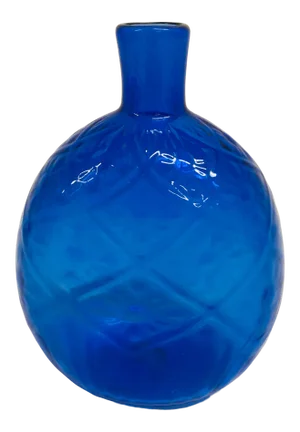 1930s Hand Blown Cobalt Glass Bottle