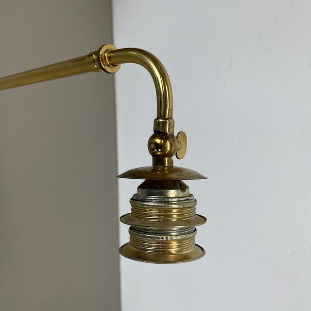 Large Adjustable Brass Wall Light in the style of Stilnovo, Italy, 1950s For Sale - Image 6 of 18