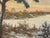 Textile Winter Snow Scene with Pheasants with Golden Sky by 20th Century German Artist 1998 For Sale - Image 7 of 9