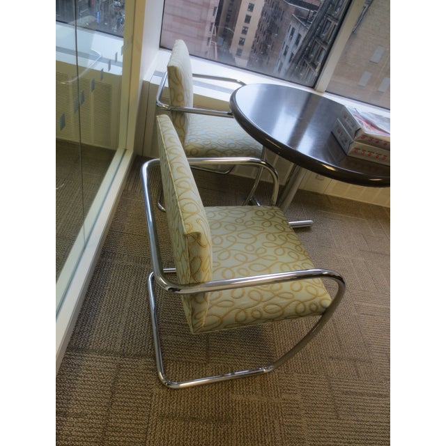 Knoll Knoll Brno Chair in Gold Loop Patterned Fabric For Sale - Image 4 of 4