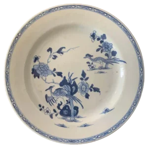 19th Century Chinese Porcelain Plate in Blue & White