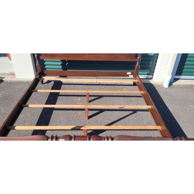 Late 20th Century Ethan Allen Georgian Style Four Post King Bed For Sale - Image 13 of 14