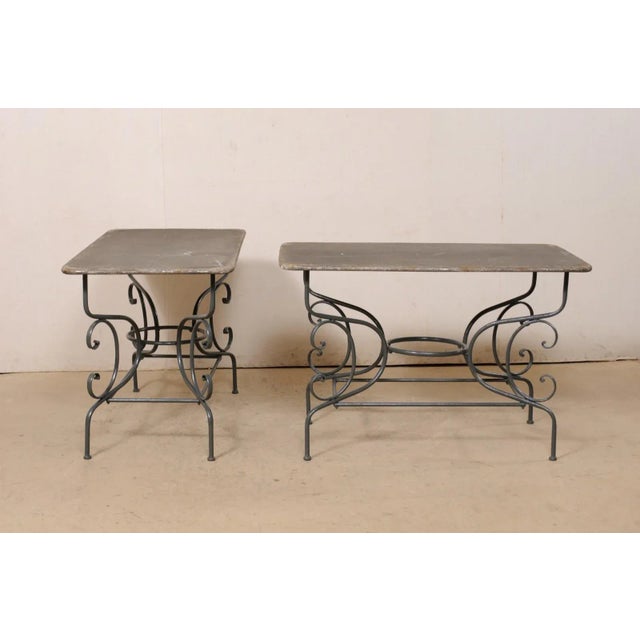 Mid 20th Century Mid-20th Century Metal Occasional Tables, France - A Pair For Sale - Image 5 of 11