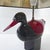Vintage Italian Duck Table Lamp in Black and Burgundy Lacquered Wood, 1970s For Sale - Image 13 of 16