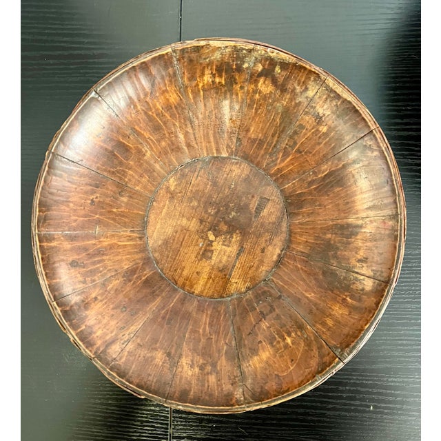 Wood Antique Chinese Wedding Basket / Lidded Carrying Basket – Circa 1890–1915 – Not a Modern Reproduction For Sale - Image 7 of 9