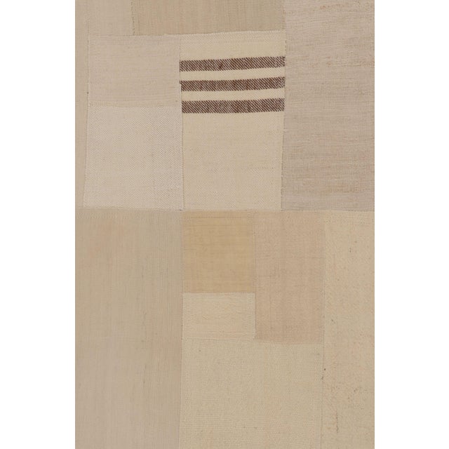 Rug & Kilim Vintage Turkish Patchwork Rug in Beige & Pastel Geometric Design - Rug & Kilim For Sale - Image 4 of 10