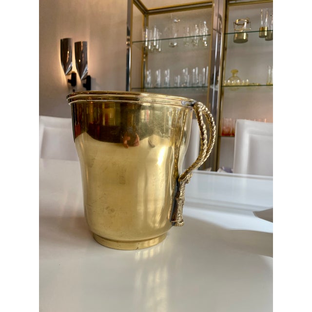 Brass Cooler with Cord Details, France, 1900s For Sale - Image 5 of 10
