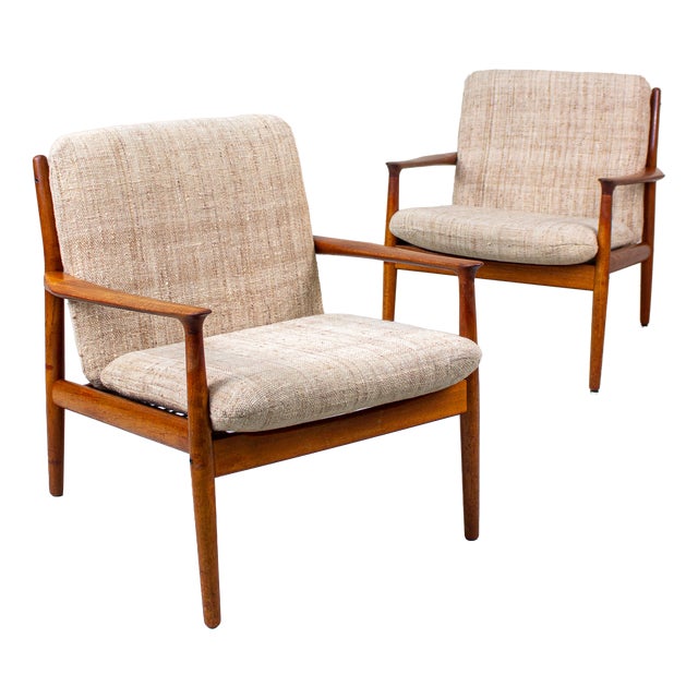 Vintage Danish Teak Easy Chair by Svend Aage Eriksen for Glostrup, 1960s For Sale