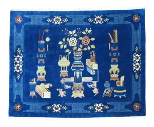 Vintage Chinese Pictorial Rug, 5'4'' X 7'6''