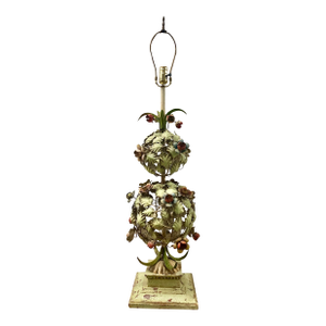 1960s Tole Painted Metal Table Lamp