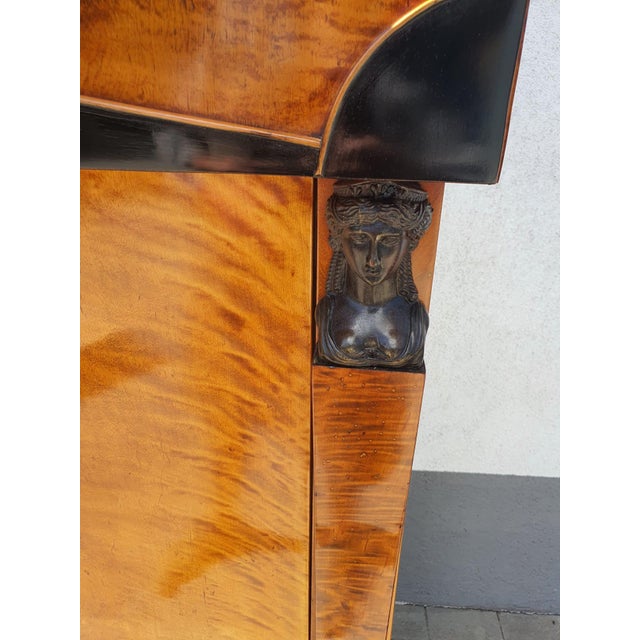 Biedermeier Secretary in Birch, 1815 For Sale - Image 6 of 18