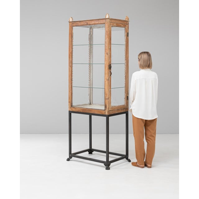 19th Century 19th Century French Wooden Display Case On Metal Base For Sale - Image 5 of 18
