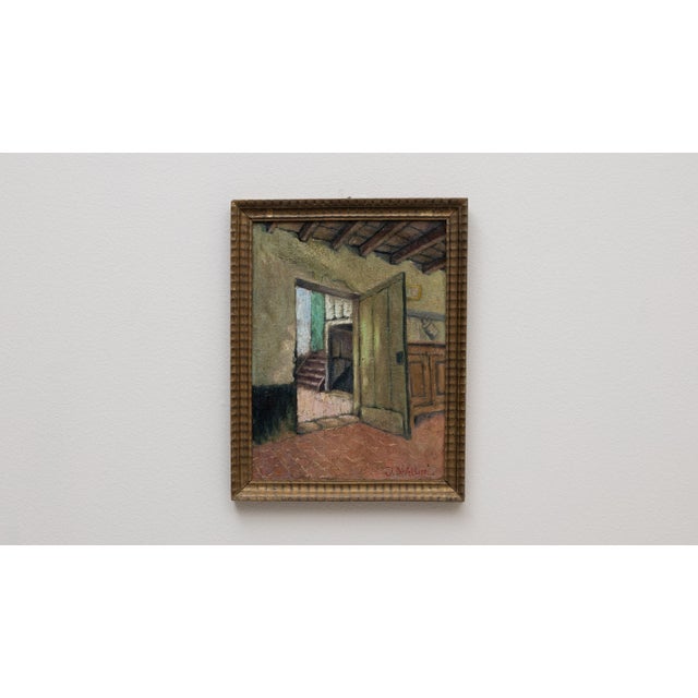 Traditional 20th Century Belgian Painting With Wooden Frame For Sale - Image 3 of 18