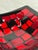 Mid 20th Century Mid 20th Century Black Red Geometric Pattern Fused Glass Square Bowl For Sale - Image 5 of 11