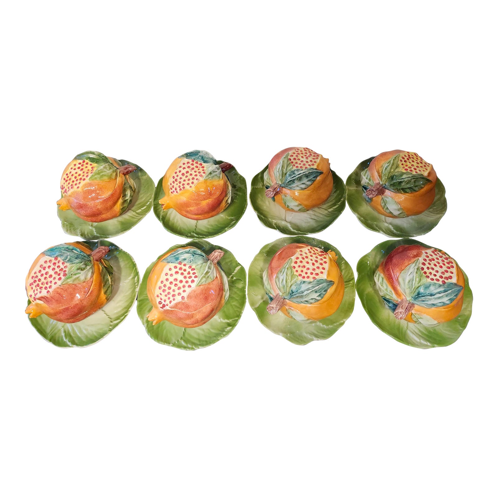 Final Clearance Vietri Pomegranate Tureens With Leaf Plates Trompe