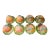 Vietri Pomegranate Tureens With Leaf Plates Trompe l'Oeil Majolica Serving Set for 8 Late 20th Century - Rare Set For Sale