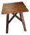1970s Vintage Rustic Live Edge X-Base Side Table With Iron Clavos For Sale