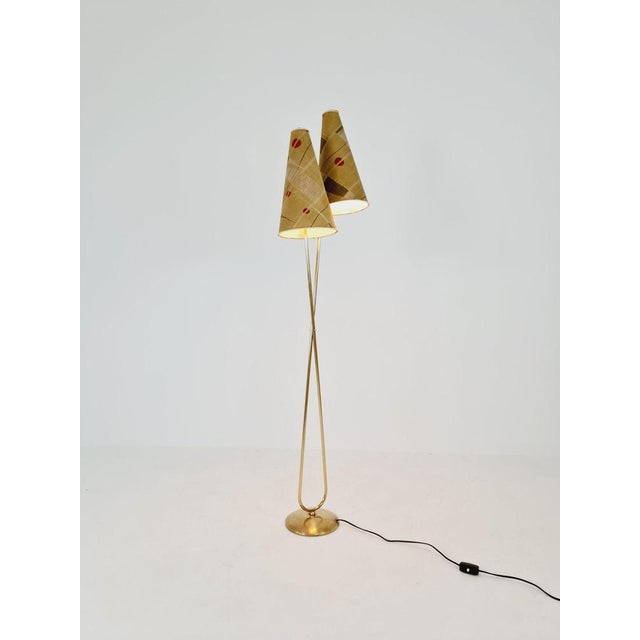 Metal Vintage Brass Floor Lamp from MCM, 1950s For Sale - Image 7 of 11
