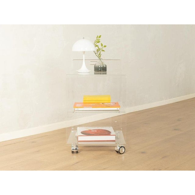 1970s Space Age Side Table Width: 43 cm Height: 42 cm Depth: 38 cm This piece has been carefully cleaned and is in good...