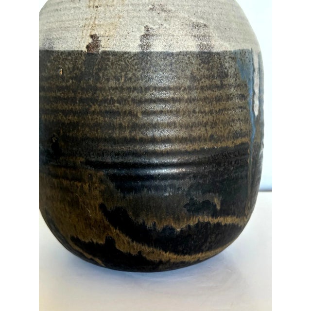 Toshiko Takaezu Important Storied Tall Ceramic Pot with Rattle and Handprints by Toshiko Takaezu For Sale - Image 4 of 12