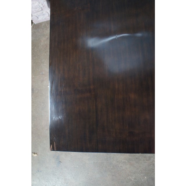 Late 20th Century Restoration Hardware Wyeth Floating Rectangular Black Oak Modern Dining Table Rh For Sale - Image 5 of 17