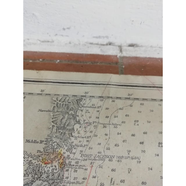 Late 19th Century Antique Naval Map of Australia, 1888 For Sale - Image 5 of 17