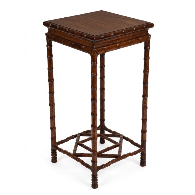 Dainty Chinese Chippendale hardwood rosewood "bamboo" drinks table typical of the late Qing Dynasty. This elegant little...