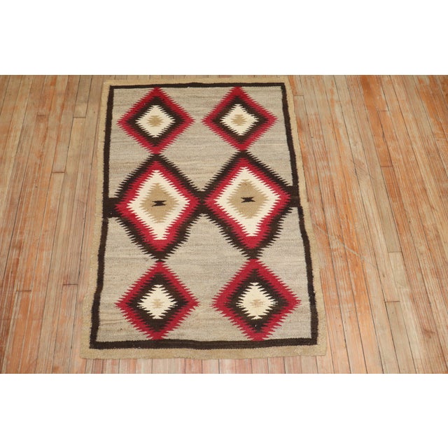 Antique Zabihi Collection American Navajo Tribal Rug - 2'11" x 4'8" For Sale - Image 9 of 9