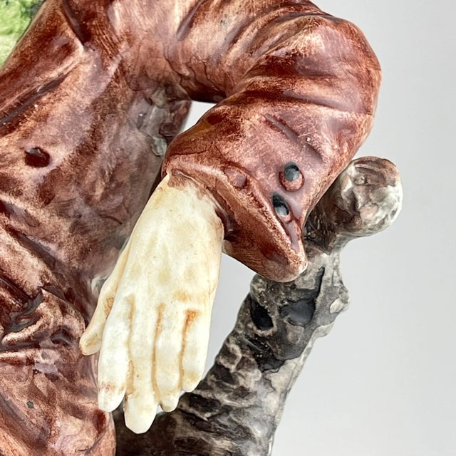 Vintage Original Ceramic Sculpture of Man from Bassano, Italy, 1974 For Sale - Image 9 of 13