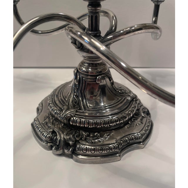 Traditional Reed and Barton Silverplate Candelabra For Sale - Image 3 of 8