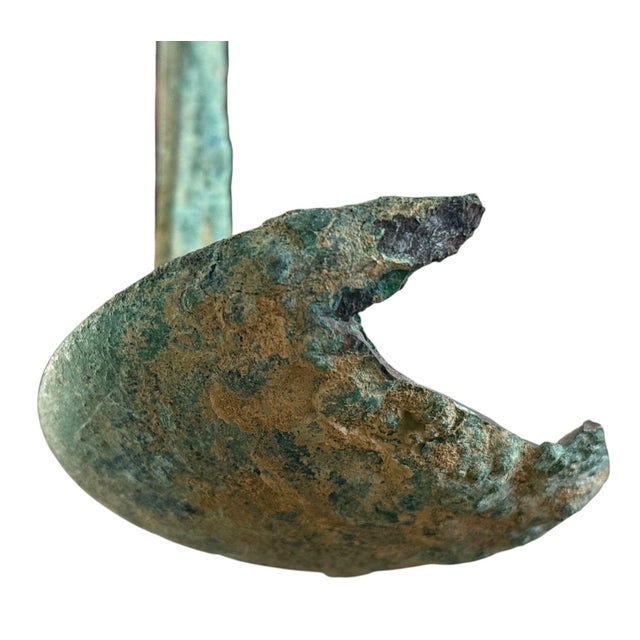15th Century & Earlier Etruscan Bronze Simpulum Ceremonial Ladle W/ Handle Italy, Circa 6th Century Bce For Sale - Image 5 of 10