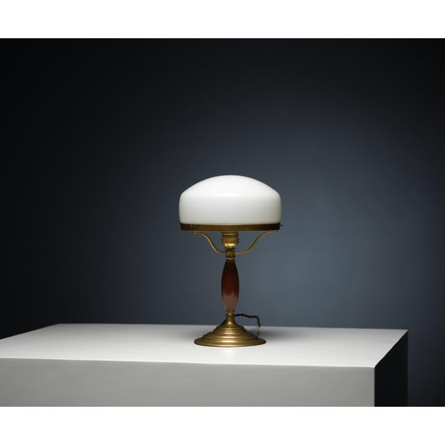 Mid-Century Modern Table Lamp in Brass with Original Patina, 1950s For Sale - Image 4 of 8