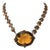 Art Deco Copper and Glass Pendant Necklace For Sale