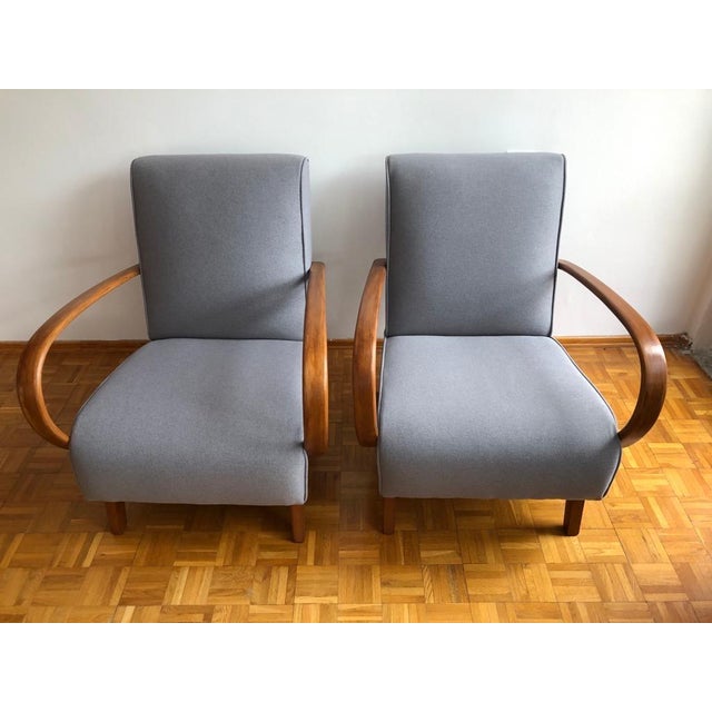 Set of Armchairs attributed to Jendrich Halabala for Up Závody, Former Czechoslovakia, 1950s For Sale - Image 6 of 11