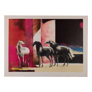 Paul Guiramand, Horses, Lithograph For Sale