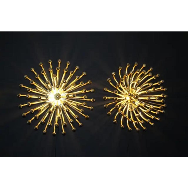Gold Pistillo Wall Lamps by Valenti Milano, 1980, Set of 2 For Sale - Image 15 of 18