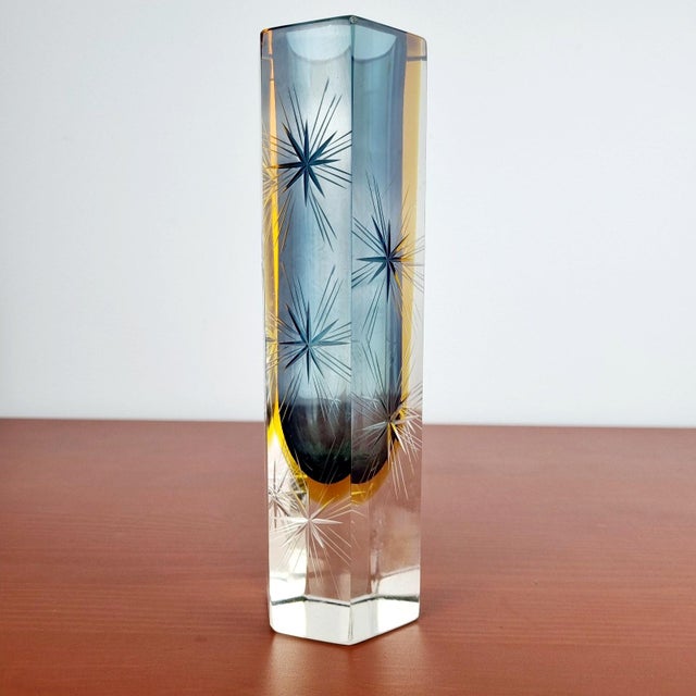 1960s Italian Modern Sommerso Murano Glass Vase by Pagnin and Bon, 1960s For Sale - Image 5 of 12