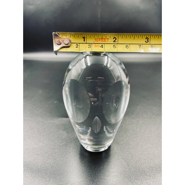 Vintage Modernist Crystal Owl Sculpture For Sale - Image 10 of 11