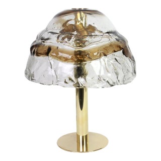 Large Austrian Murano Smoked Glass Table Lamp by Kalmar, 1970s For Sale