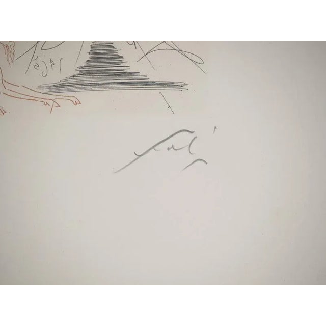 Salvador dali (1904-1989) unicorn christmas tree, 1965 original etching signed in pencil on old japanese paper 37.5 x 27.5...