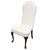 HIGH END VINTAGE Solid Cherry Traditional Georgian White Upholstered High Back Dining Side Chair Cannot identify...