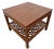 Asian 1960s MCM Ming Style Wood Coffee / End Table With Open Geometric Fretwork Lower Shelf For Sale - Image 3 of 12