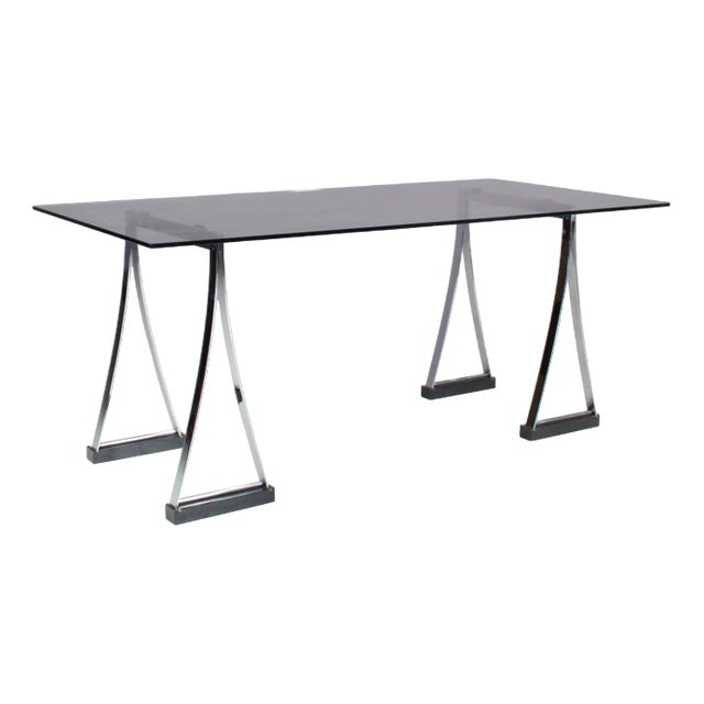 T07 Trestle Dining Table by Peter Ghyczy, Netherlands, 1970s For Sale