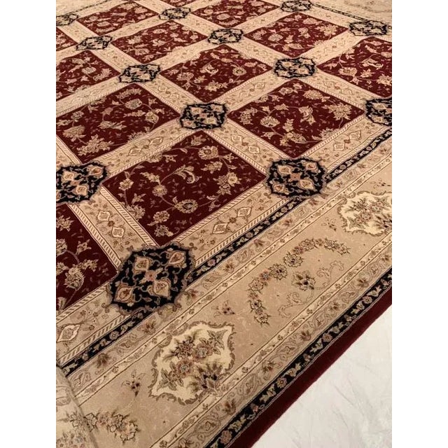 Traditional Pasargad Red Persian Hand Knotted Tabriz Design Rug- 12' X 15'4" For Sale - Image 3 of 11