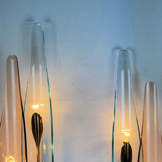 Fontana Arte Model 1461 Dahlia Wall Lights attributed to Max Ingrand for Fontana Arte, 1950s, Set of 2 For Sale - Image 4 of 18