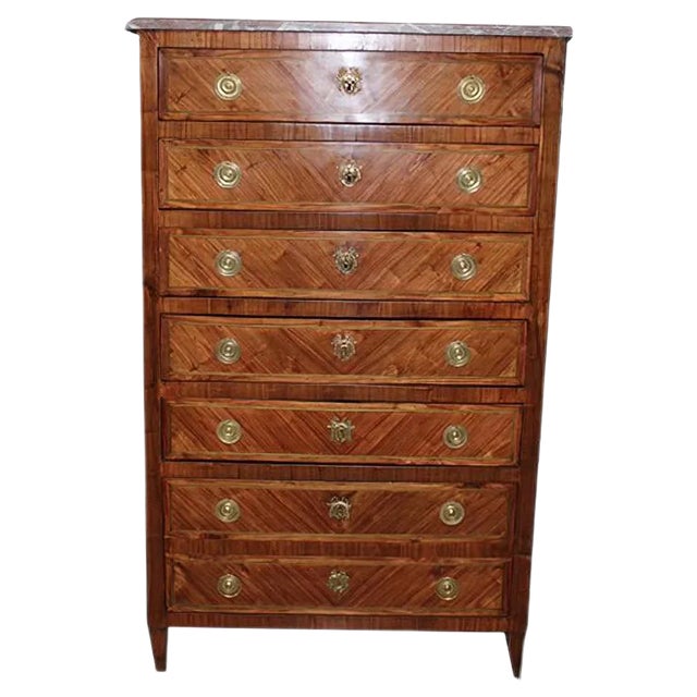 Antique Rosewood Veneer Dresser For Sale