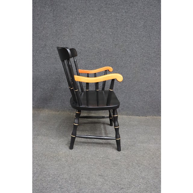 Late 20th Century Wake Forest University Bowman Gray School of Medicine Commemorative Windsor Armchair For Sale - Image 5 of 9